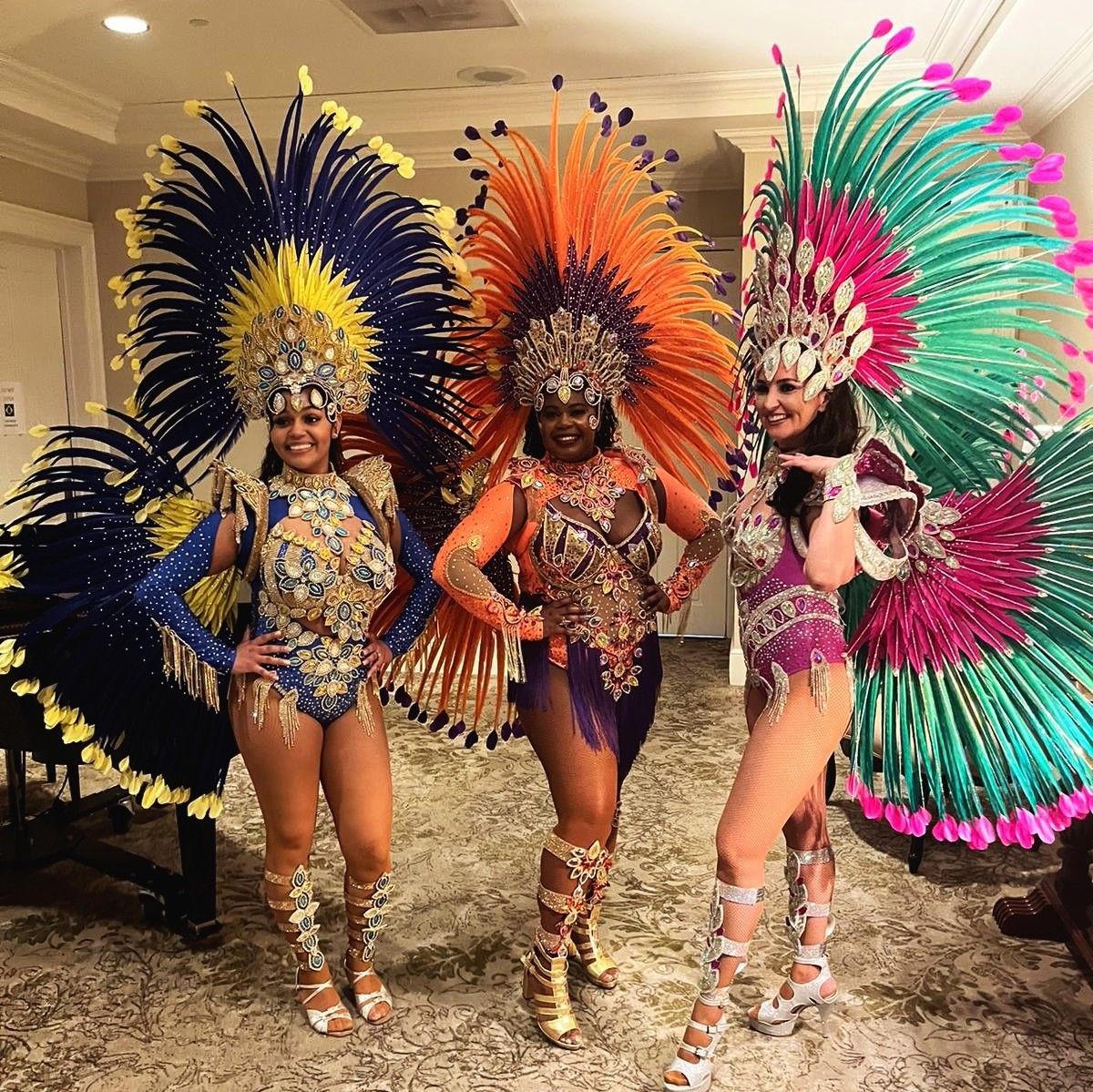 Escola de Samba Chicago stage performance in costume